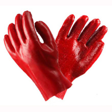 Protegiendo los guantes rojos revestidos del PVC con CE Certifiate